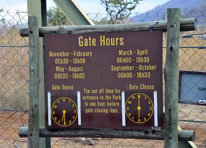 Pilanesberg Gat Hours