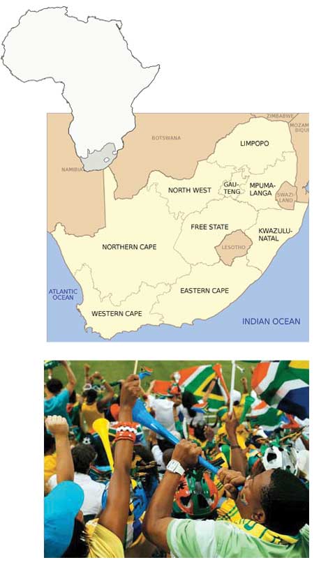 Map of of South Africa