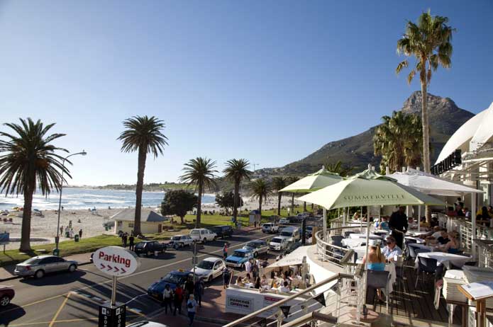 Camps Bay restaurants adjacent to the beach