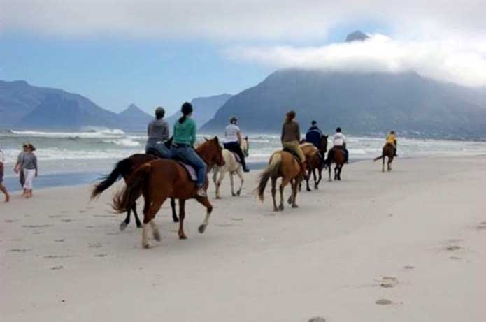 Horseback riding on Noordhoek Beach, Cape Town
