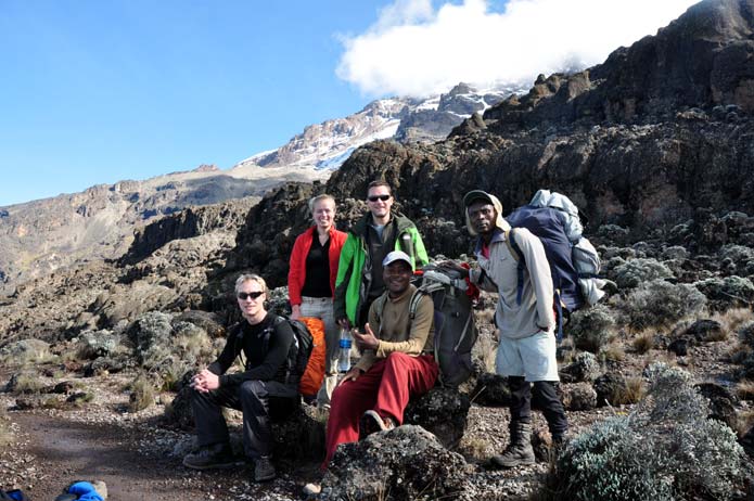 Group of climbers on Kilimanjaro